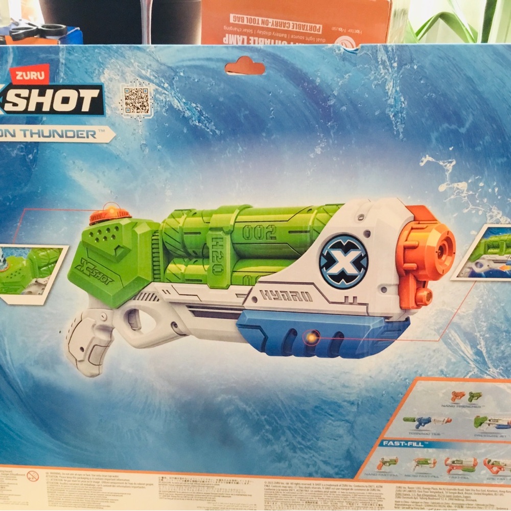 X-Shot Water Blaster - Green, White, and Blue
